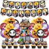 Kit di Articoli per Festa di Compleanno The Nightmare Before Christmas con Topper per Torta, Palloncini e Stendardo - Decorazioni Gotico Halloween Horror