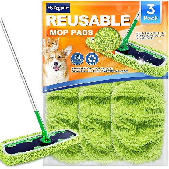 XL Wet Pads Refills for Swiffer XL Dry Sweeping Cloths Reusable XL Wet Mopping Pad Cleaning Cloths Microfiber Mop Pads for Hardwood Floor Cleaning