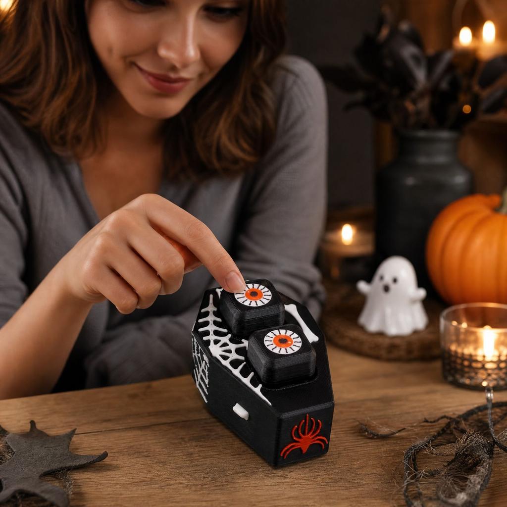 Halloween Coffin Clicker, Eyes Desk Ornament, Decorative Home