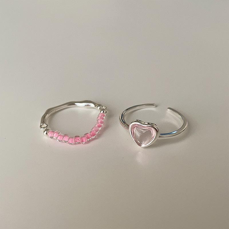 Sweet And Cool Style Love Elastic Rope Ring Female Fresh And Elegant Retro Fashion Personality Temperament Versatile Ring Ring