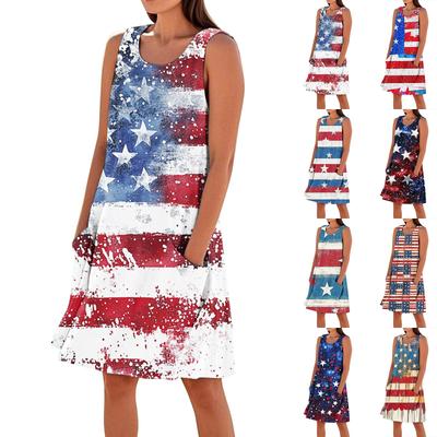 Summer Dresses For Women Loose Beach Vacation Casual Sleeveless Sundresses With Pockets Tank Dress