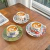Office Ceramic Coffee Cup and Saucer Set Premium Sense Souvenir Afternoon Tea Household Water Cup Mug