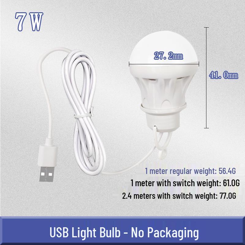 5V USB-Powered Low-Voltage LED Bulb for Power Banks and Outdoor Use