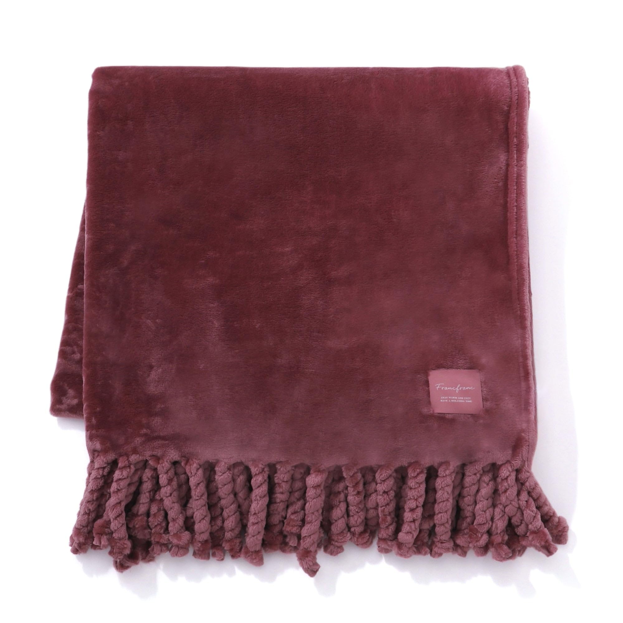 

Francfranc Gordis Smooth Throw (Lap Blanket) 2025 Model, Medium, 170 x 130 cm, Purple, Blanket/Half Blanket