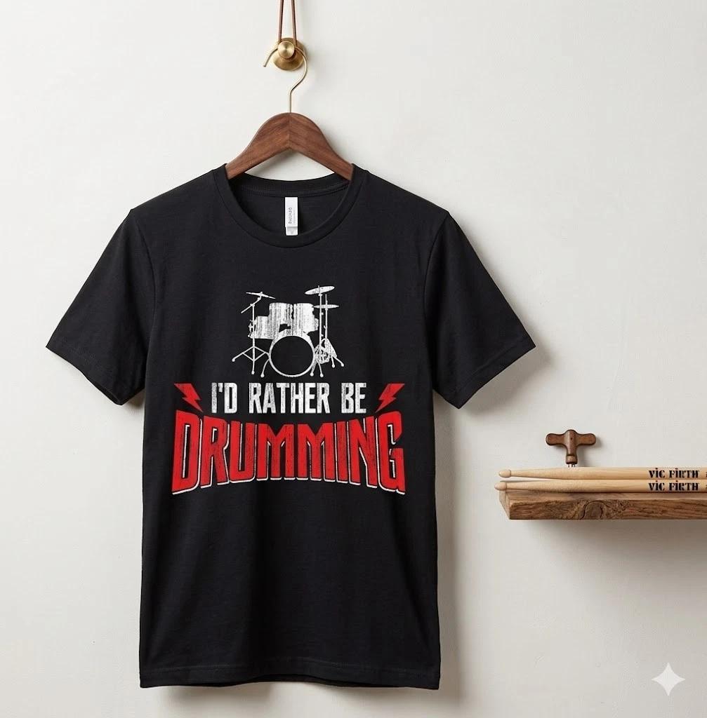 I Destroy Silence Drummer T-Shirt Men Rock Band Graphic Gift - H004 M
