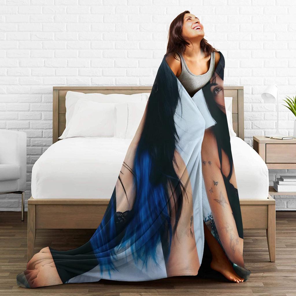 Singer Aitana Cuarto Azul Print Blanket For Men Women Soft Cozy Throw Blankets for Living Room 50x60 Inches Multiple Sizes