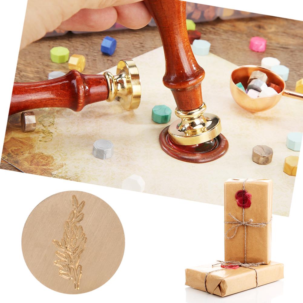Plant Seal Flower Seal Wax Seal Stamp Retro Antique Sealing Wax Scrapbooking Stamps Wedding Decorative Invitation Cards