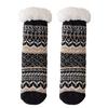 1 Pair Women Winter Socks Lamb Velvet Floor Socks Retro Ethnic Style Autumn Winter Calf Socks Daily Wear