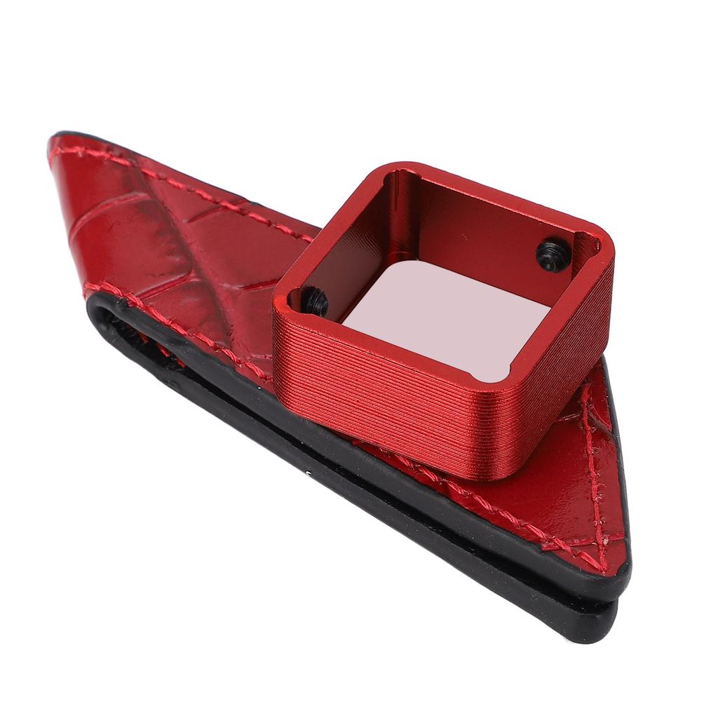 Porta-gesso da biliardo Clip Magnetica Portatile Sezione Singola Custodia per Gesso da Stecca da Pool con Clip da Cintura per Sala Biliardi Rossa