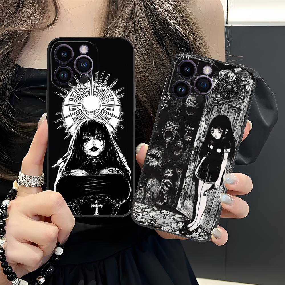 Terror Gothic Art Mobile Phone Case for iPhone 17 16 15 14 13 12 11 X XR XS 8 7 Air Pro Max Plus Mini Colorful Cover Pretty