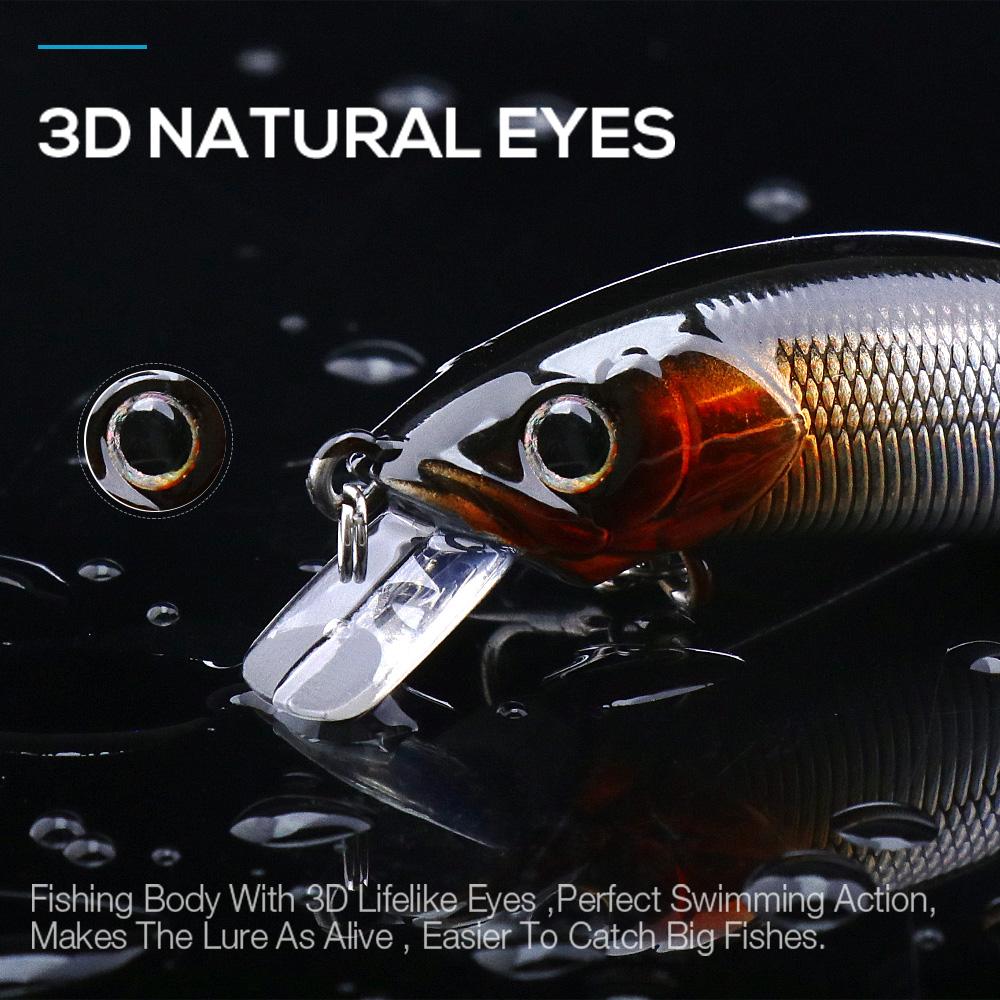 Mini Wobblers Crankbait Swim Fishing Lure 50mm 7.5g Laser Minnow Artificial Hard Bait Fake Carp Fishing Pesca Tackle