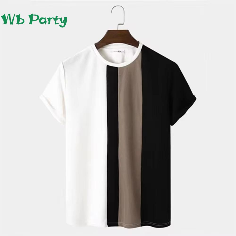 Vintage Striped Pattern Printing T shirt Men Designer Man T shirt Short Sleeve Tee Men Clothing Striped Print Clothes O-Neck Tee
