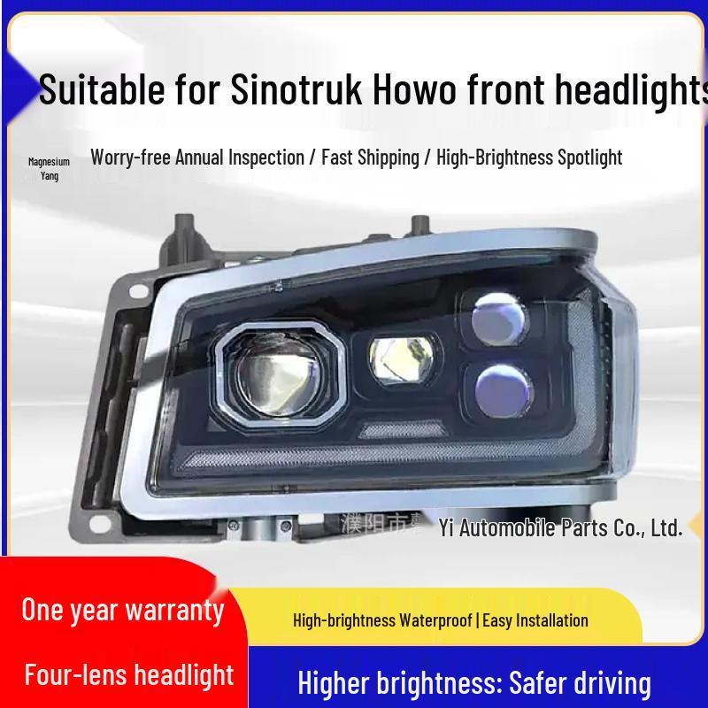 Sinotruk Howo Headlight Assembly: 380/336 Model with Dual-Lens Front Lamp (0708 Model) Xingchen Edition Howo [Left]