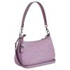 Coach Teri 25 Heart Charm Silver Metal Finish Leather Shoulder Bag Medium Light Purple Women Shoulder Bag CDA98-SVIZ