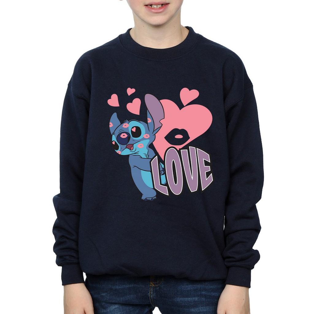 Lilo & Stitch Boys Love Hearts Sweatshirt