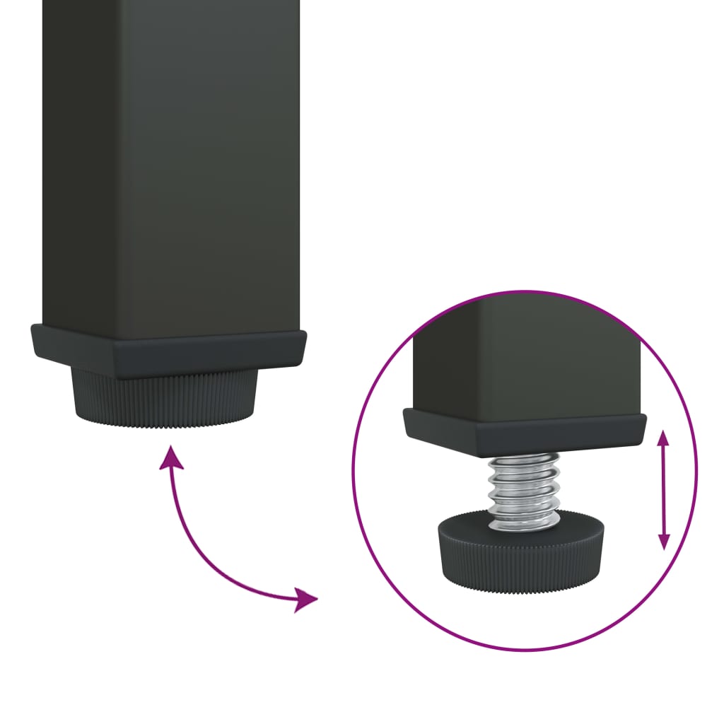 Nightstand Black 50x35x60 Cm Glass and Steel