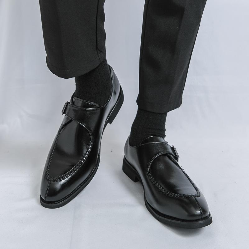 Large size spring men's British style business casual shoes fashion youth pointed leather shoes 2025 men's shoes