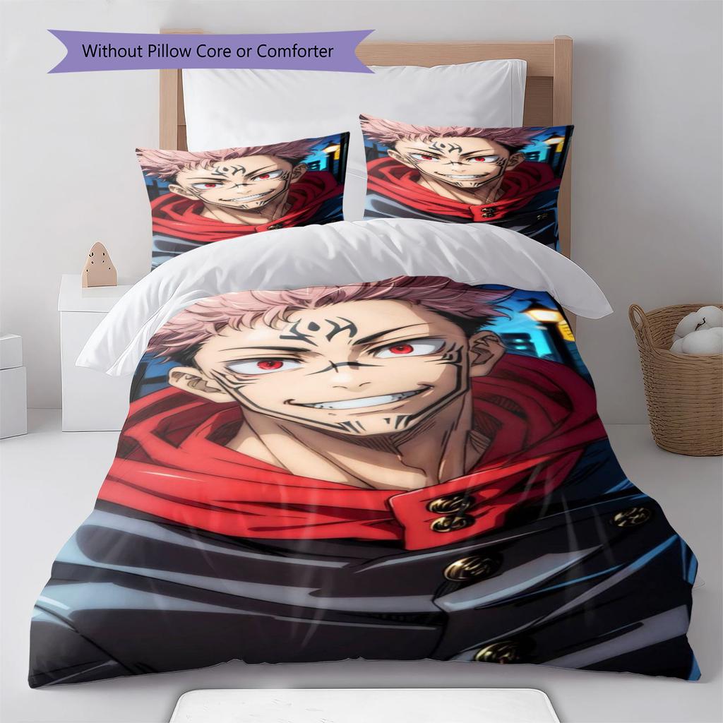 Jujutsu Kaisen Megumi Stile Ombra Set Biancheria da Letto Anime Copripiumino Poliestere Morbido Coperta Morbida -QJY