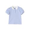Deesha Girls' Preppy Polo Collar Short Sleeve T-shirt