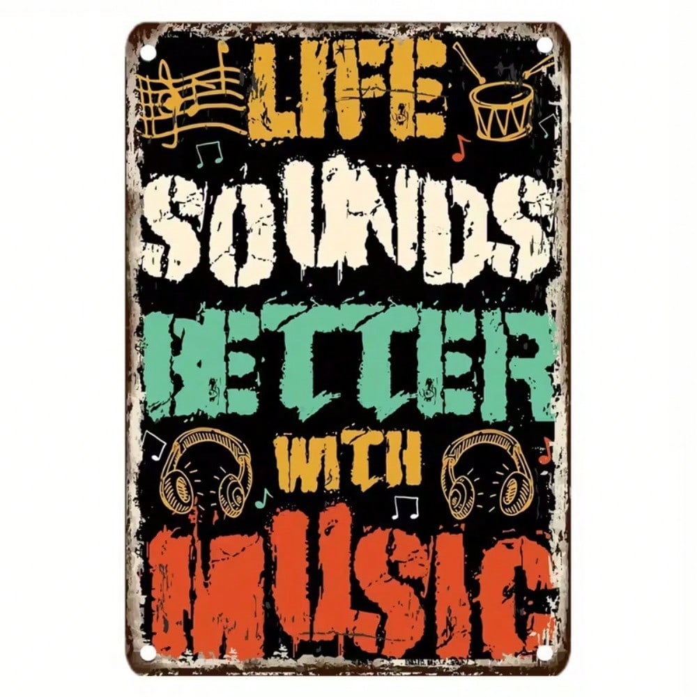 Винтажная музыкальная жестяная табличка Ретро настенное искусство для домашнего бара гаража Декор 20x30