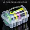 Line Winder Spool Box Fishing Tackle Box Line Organizer Multifunction Clear Case 6 Compartment Fishing Line Storage Case