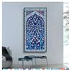 Målningstryck Traditionell ottomansk blommig väggkonstbild Canvasaffisch Hemväggdekor Turkiskt kakel Livets träd Akvarell