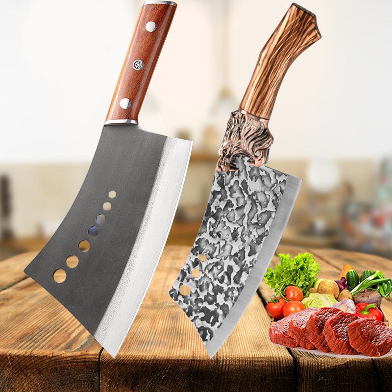 Forged Kitchen Chef Knife Set High Carbon Steel Meat Vegetables Slicing Knives Professional Butcher Chop Bone Cleaver Knife