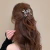 French Pink Rhinestone Heavy-Duty Claw Clip: Elegant Half-Up Shark Clip for Women