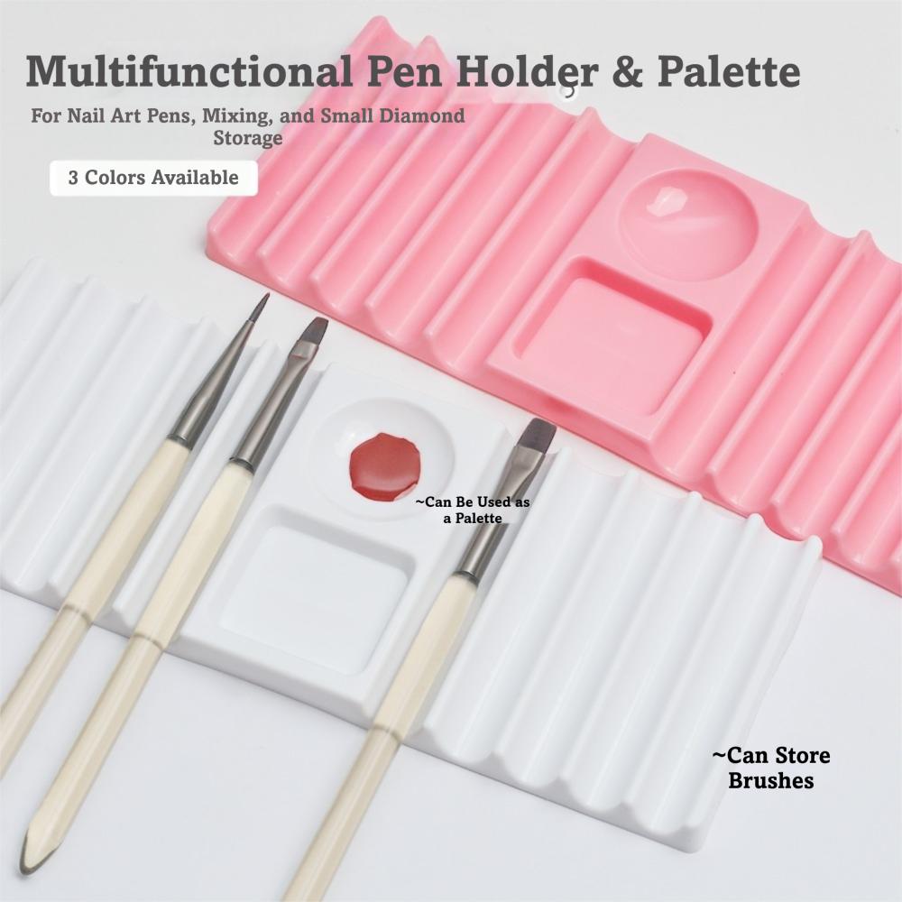 Multi-purpose Plastic Pen Stand 10-Compartment Nail Brush Holder  UV Gel Brush Display