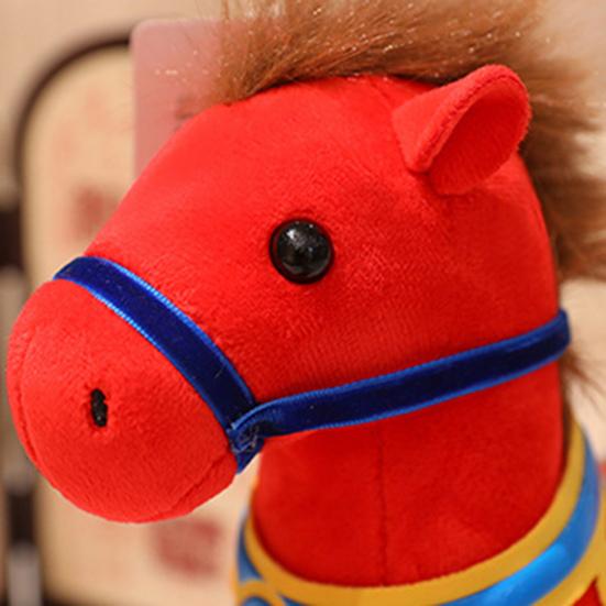 2026 Year of The Horse Plush Doll National Style Embroidery Fabric Desktop Ornament Auspicious Blessings Zodiac Horse Theme Festival Gift