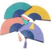 Nishikawa Shouroku Shoten Folding with Fan Orange and Day Pop Color Summer Folding Fan Fan, Summer, Case, Two-Color Bicolor, Women's, byCOLOR, Craft,