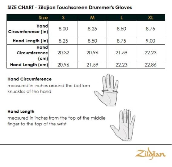 Zildjian Drummer's Gloves XL Touch Screen ZXGL0014