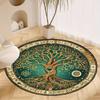 S Tree Of Life Round Rug Nonslip Area Rug Office Chair Mat Carpet For Living Room Bedroom Home Decor