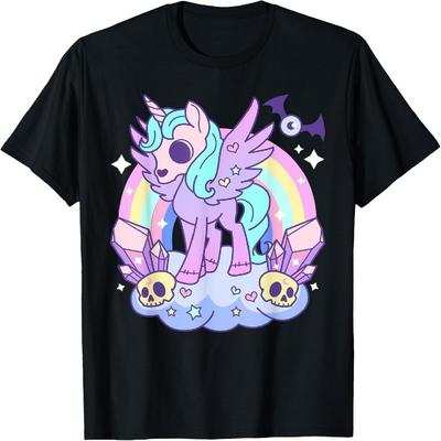 Kawaii Pastel Goth Einhorn Pony - Ästhetisches Gothic T-Shirt