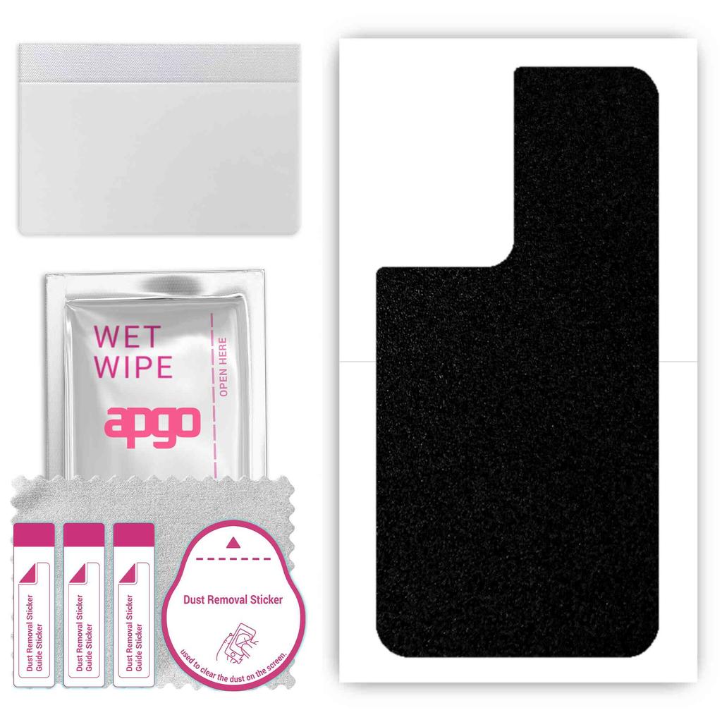 apgo Protective Skin Sticker for the Back Compatible with Samsung Galaxy S21 Ultra 5G, Wrap Film, Foil, Vinyl - Pattern Matte Black