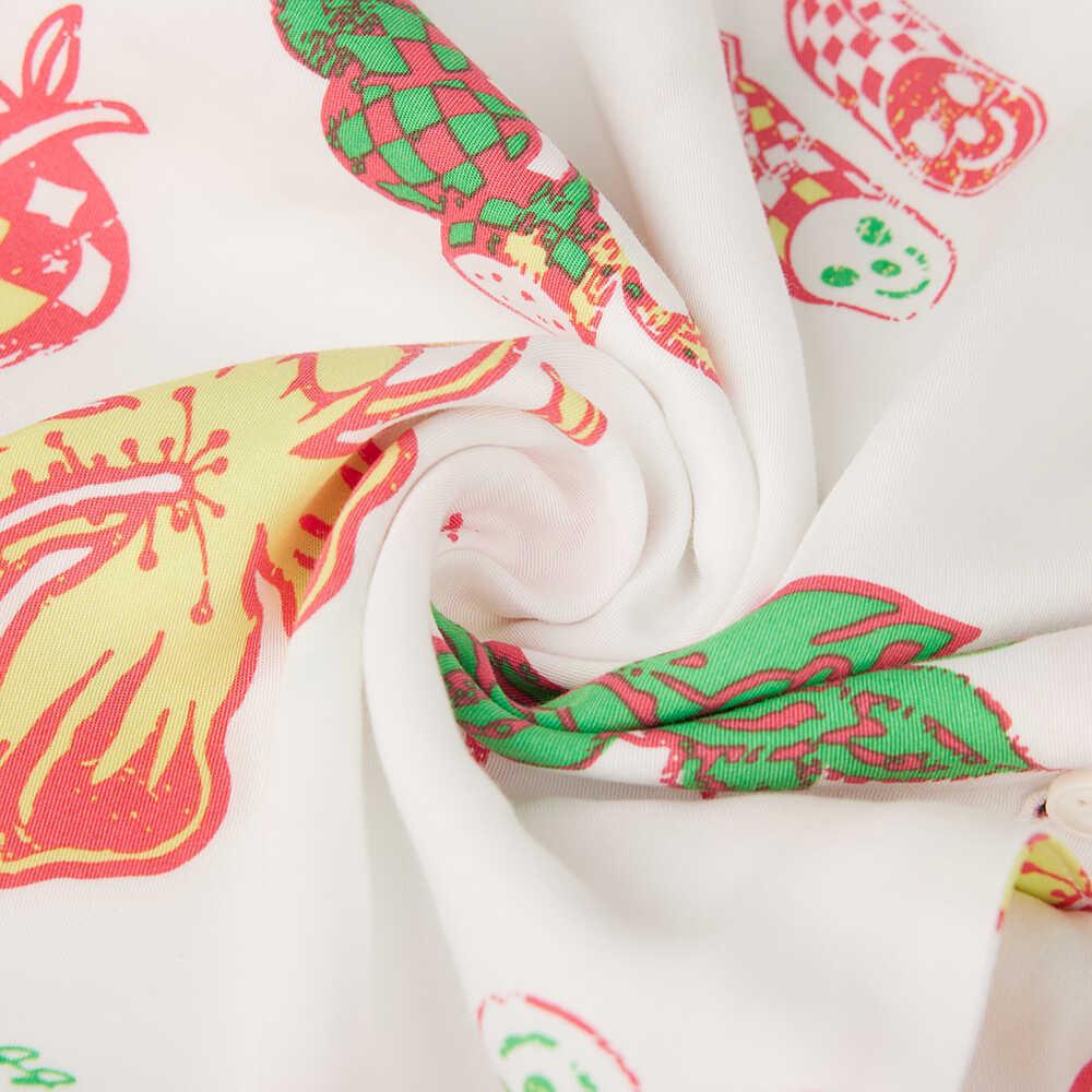 Vans Resort Shirt Simple Casual All Over Print Sports Short Sleeve Shirt Women shirts White VN000GSYCTV