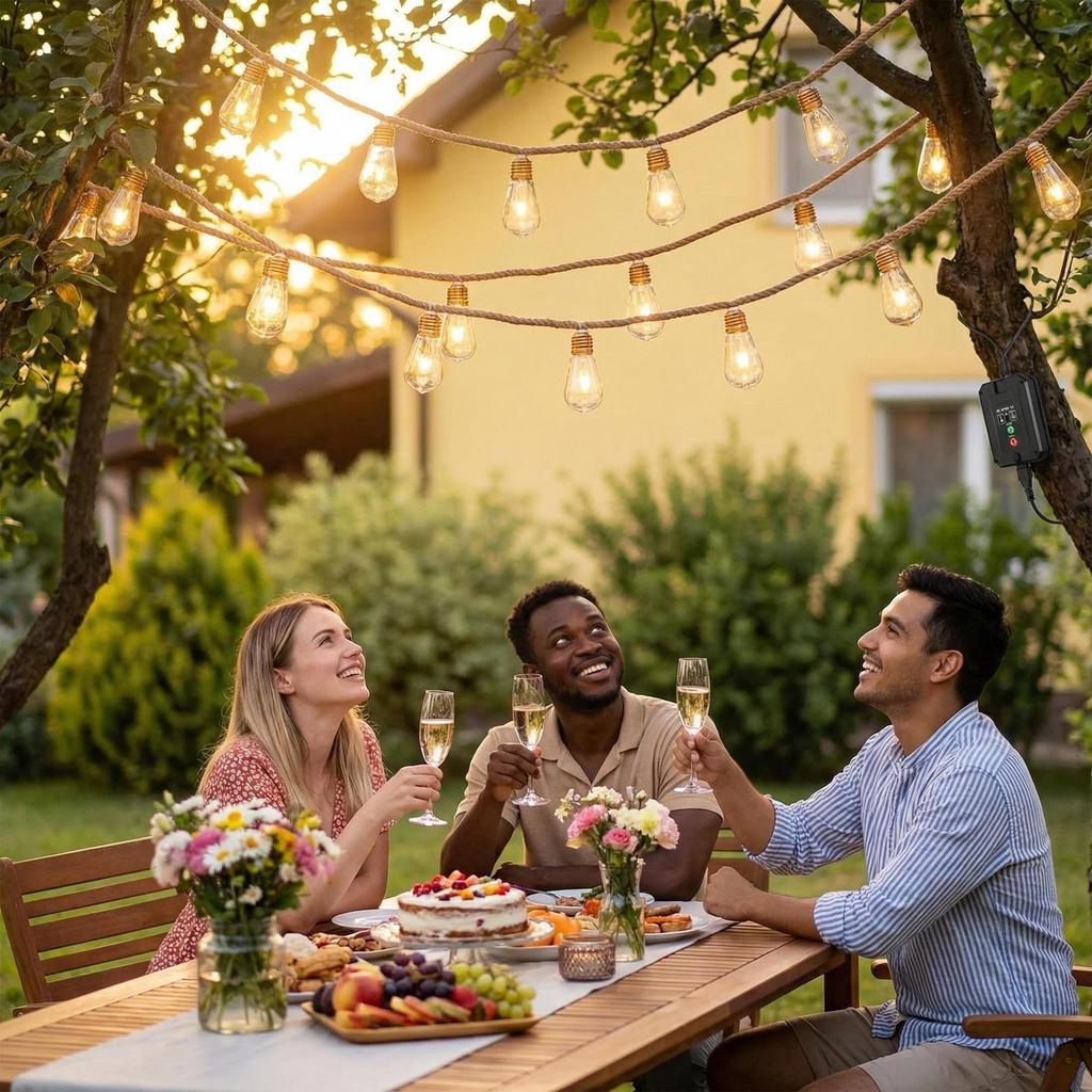 Solar-Powered LED Hemp Rope String Lights: Waterproof Copper Wire for Camping, Christmas, and Yard Decoration