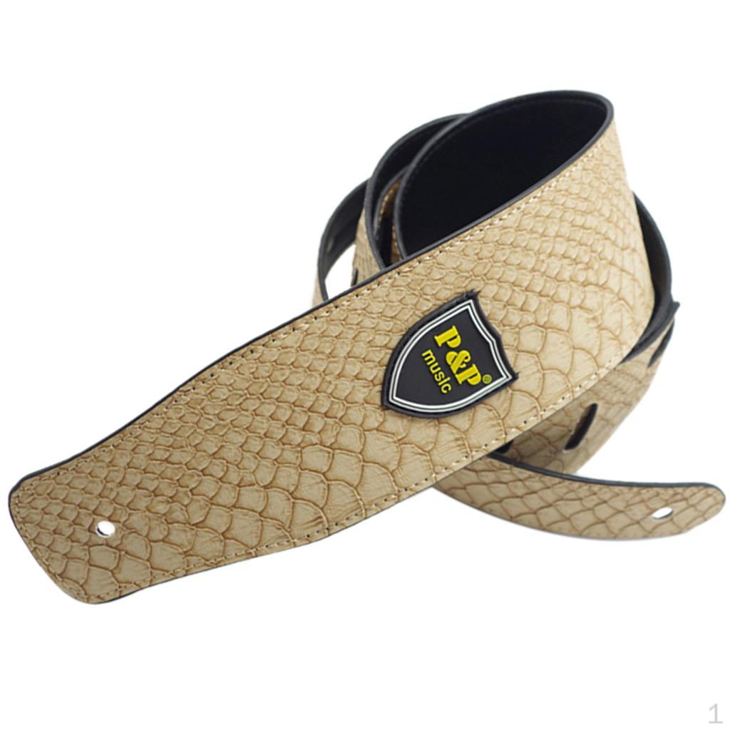 

Acoustic Electric Bass Guitar Shoulder Strap бежевий