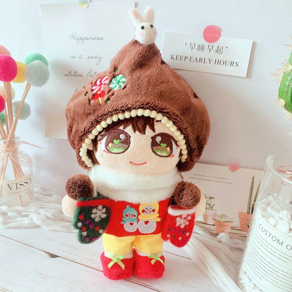 Gloves Cotton Doll Clothes Snowman Plush Toy Clothes Cotton Doll Suit Set  20cm Cotton Doll