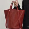 Portable Retro Red Bucket Bag Women 2025 New Large-capacity Commuting Texture Niche Tote Wedding Bag Tide
