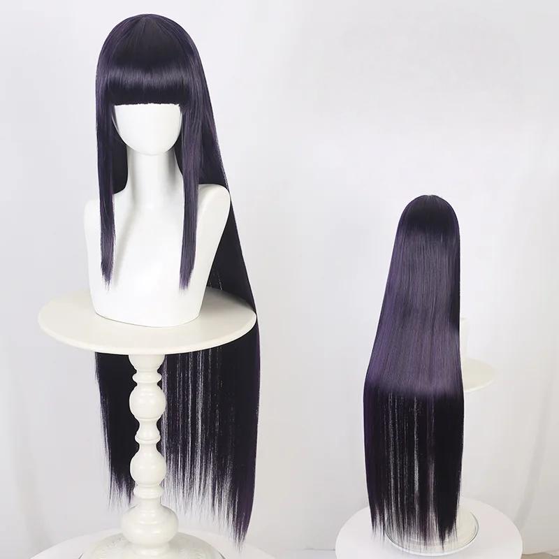 Dark Purple Straight Long Straight Hair Synthetic Wig Anime Character Ichida cosplay Wig Anime Reality Show Wig