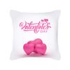 Peach Skin Pillowcase Valentine's Day Pillowcase Pink Heart-shaped Pillow Romantic Series Home Decoration Sofa Cushion Cover
