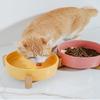 Ceramic Bowl Cat Dog Bowl Cat Food Bowl Cat Bowl Drinking Water Bowl Double Bowl Protection Cervical Spine Bowl Black Pet Bowl