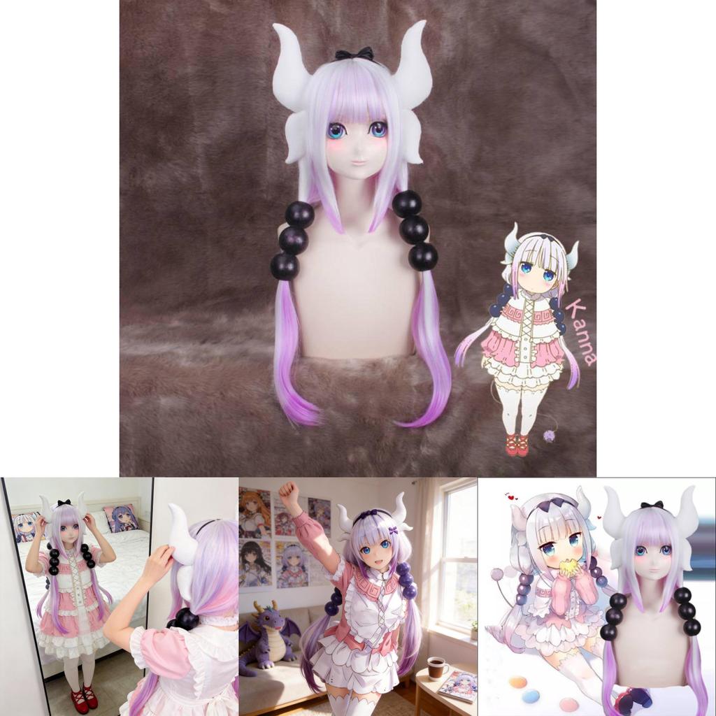 Miss Kobayashis Dragon Maid Cosplay Wig With High Temperature Silk For Enthusiasts