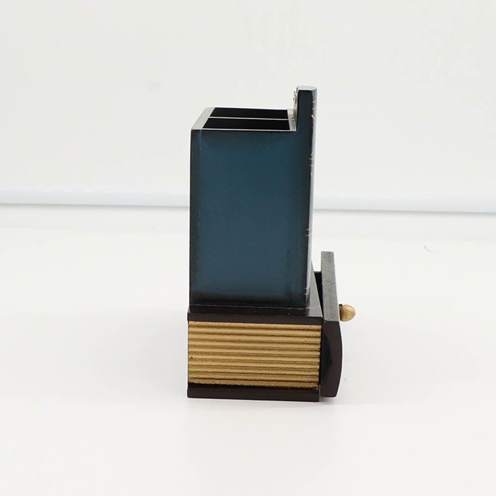 Book Model Desktop Decoration Vintage Desk Organizer Pen Holder Book Shape Retro Wood Pen Case