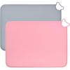 Silicone Placemats for Children and Babies, Set of 2 Toddler Placemats, BPA-Free, Portable Table Mats, Non-Slip Kitchen Mats, Dishwasher Safe