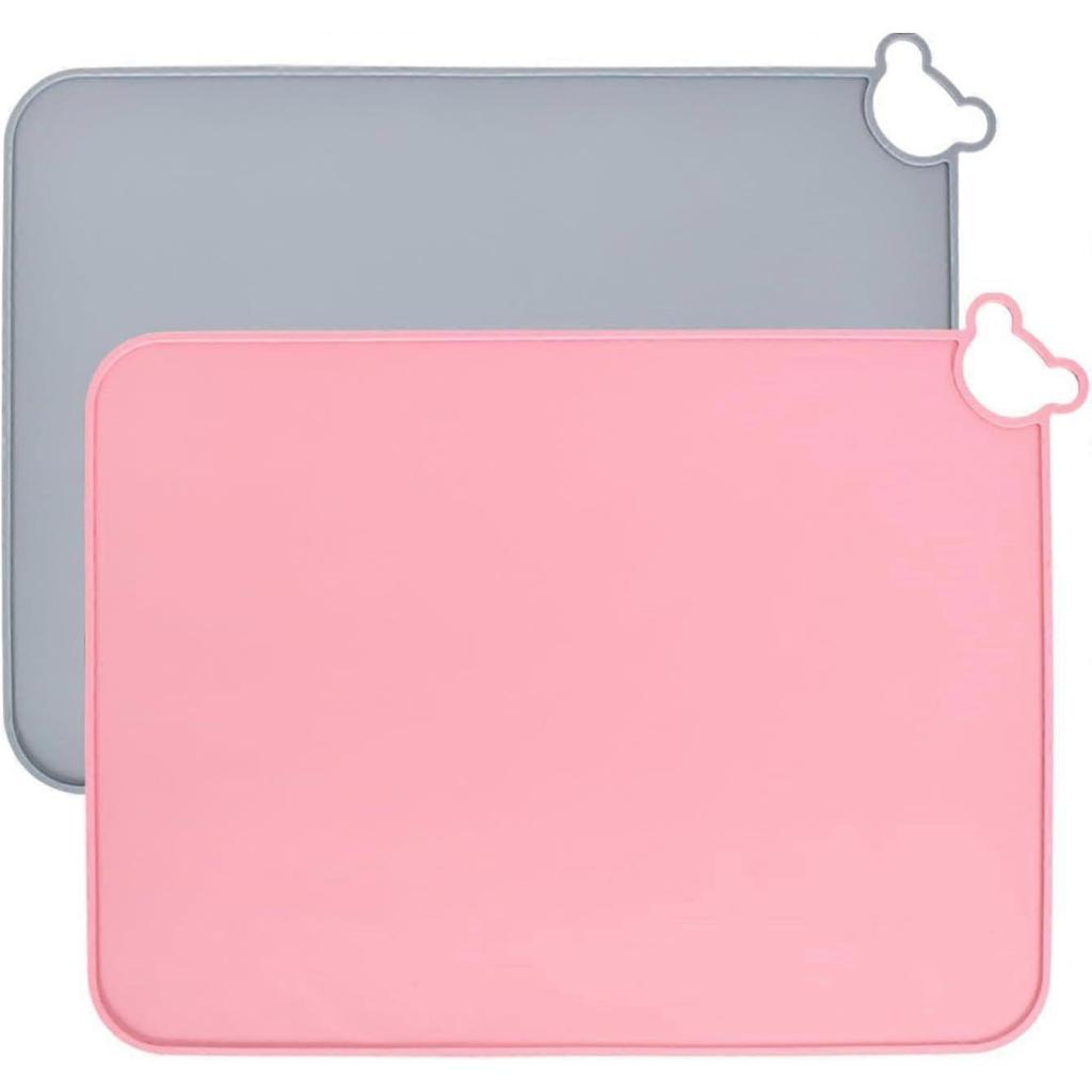 2-Piece Non-Slip Silicone Toddler Placemat Set