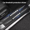 AAGK1 Carbon Fiber Car Sticker Car Door Trunk Protective Strip Anti Scratch Decal for VITARA Logo Car Accessories