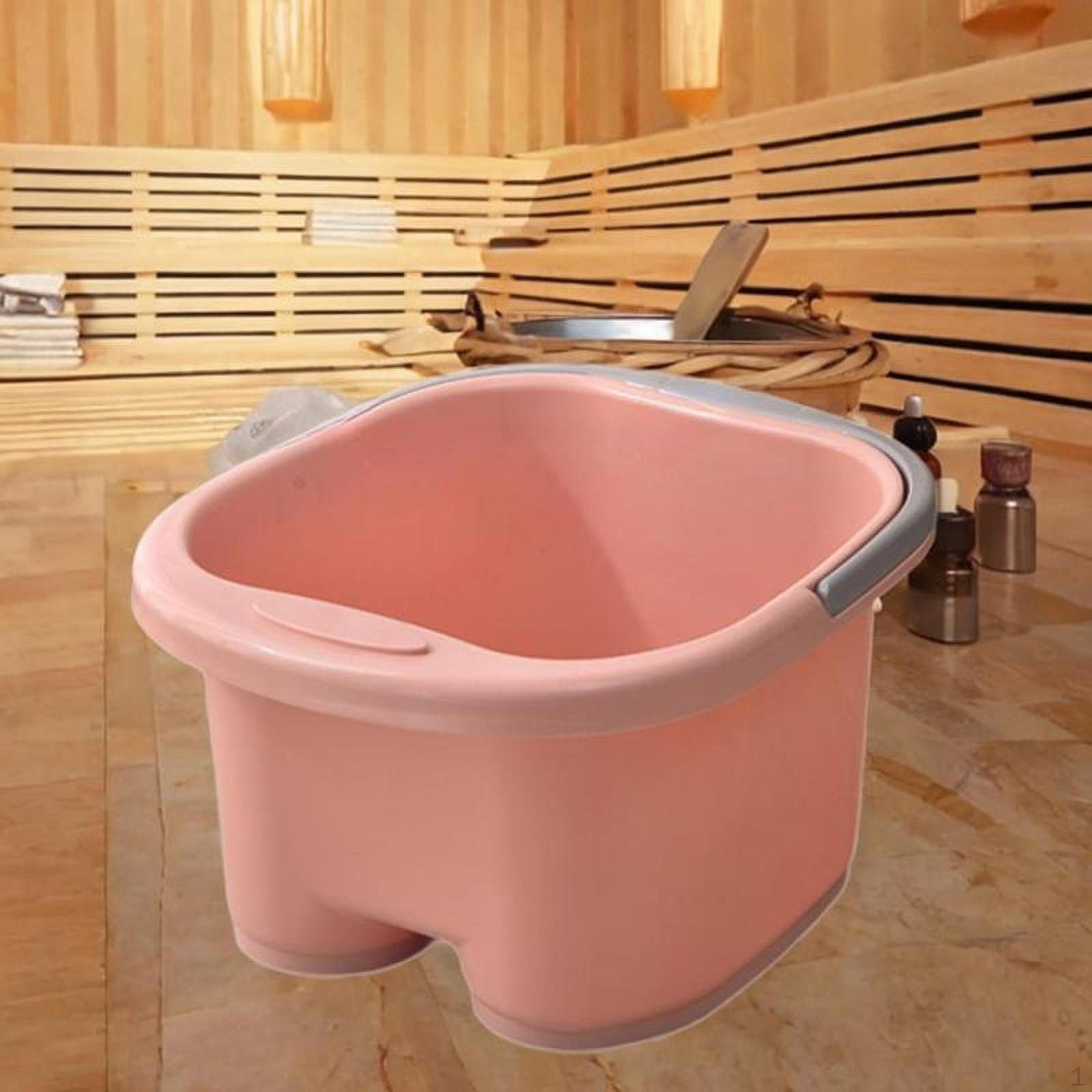 

Ванна для ног, массажная ванна высотой 8,27 дюйма, спа-бассейн, удобный педикюр, прочный для замачивания розовый