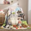 Klassische Cartoon Anime T-Totoros Decke für Büro Reisen Komfort Freizeit Camping Reise Multifunktionale Universelle Decke Ventilator Geschenk